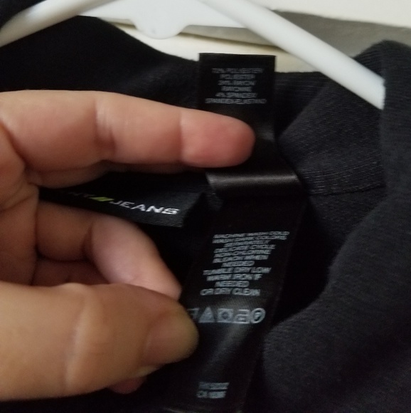 🧥HP🧥 NWOT DKNY Jeans Black Polo Neck Sweater - Picture 3 of 8
